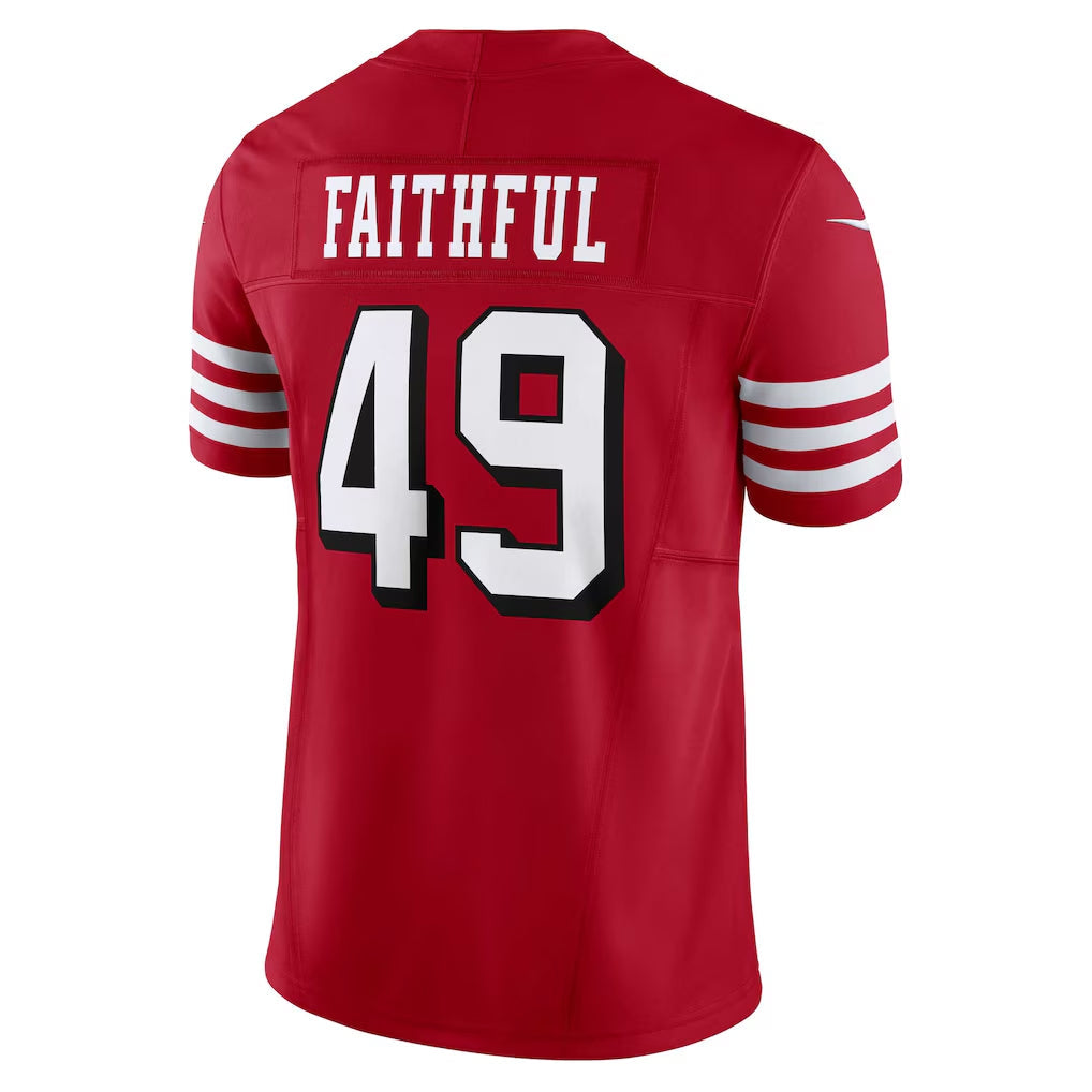 harde SF.49ers #49 The Faithful Player Scarlet Vapor F.U.S.E. Limited  Football Jerseys