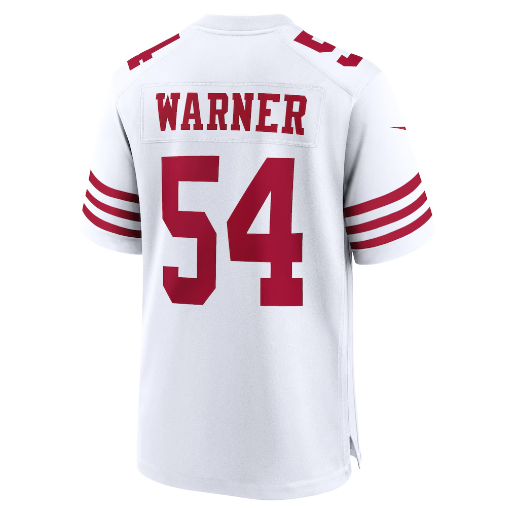 harde SF.49ers #54 Fred Warner White Player Game Stitched Jerseys