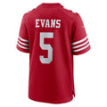 harde SF.49ers #5 Mike Evans Scarlet Game Stitched Jerseys