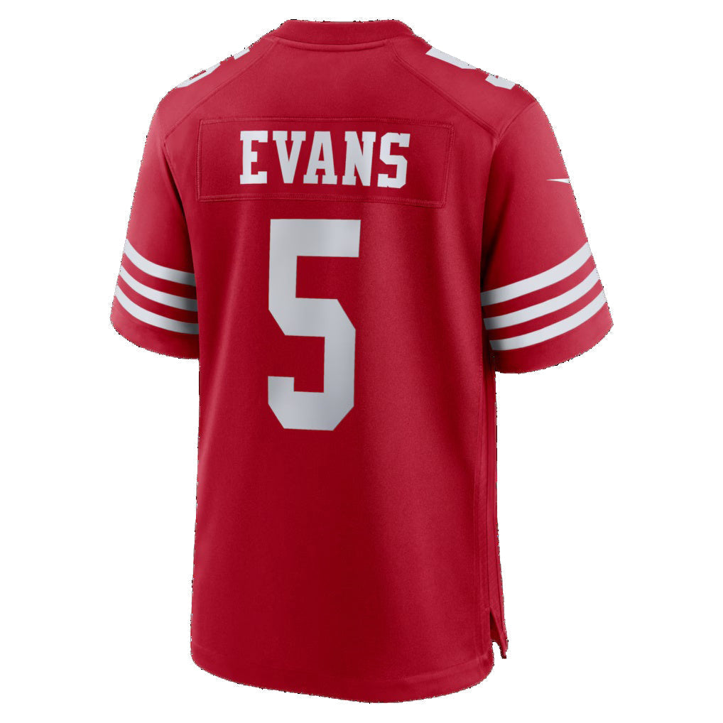 harde SF.49ers #5 Mike Evans Scarlet Game Stitched Jerseys