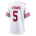 harde SF.49ers #5 Mike Evans White Game Stitched Jerseys
