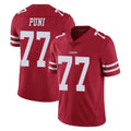 harde SF.49ers #77 Dominick Puni Player Red Limited Vapor Untouchable Home Game Stitched Jerseys