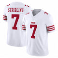 harde SF.49ers #7 De'Zhaun Stribling Player White Limited Vapor F.U.S.E. Home Game Stitched Jerseys