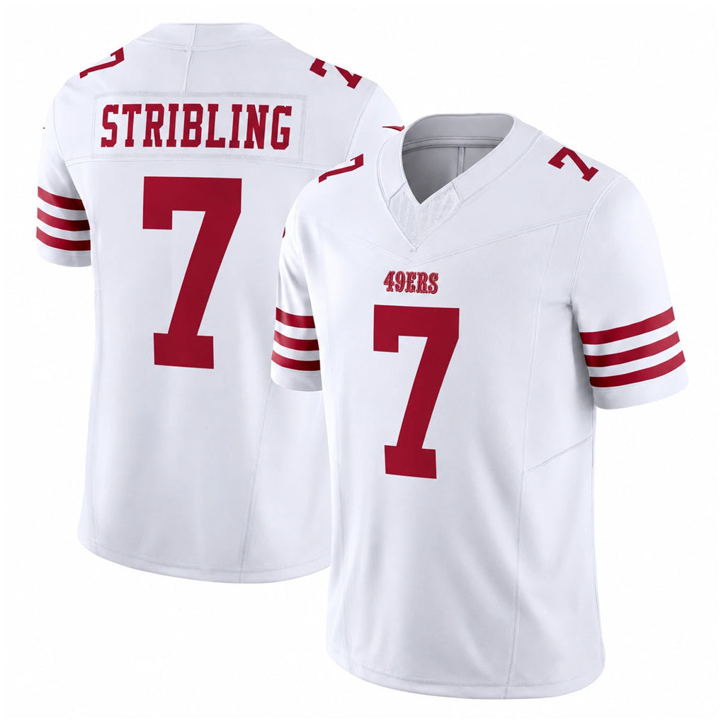harde SF.49ers #7 De'Zhaun Stribling Player White Limited Vapor F.U.S.E. Home Game Stitched Jerseys
