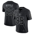harde SF.49ers #85 George Kittle Player Black RFLCTV Limited Stitched Jerseys