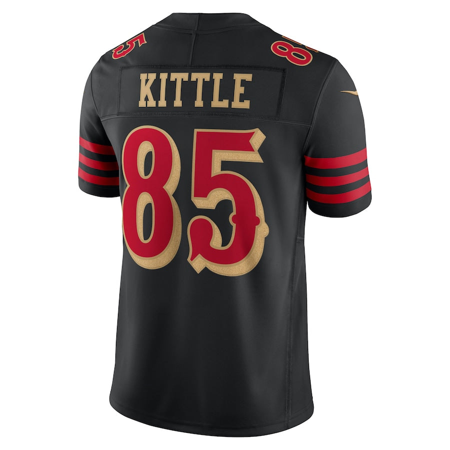 harde SF.49ers #85 George Kittle Player Rivalries Collection Vapor Limited Black Stitched Jersey