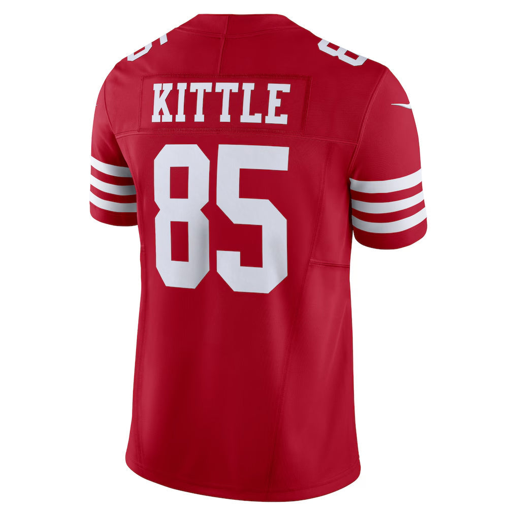 harde SF.49ers #85 George Kittle Player Scarlet Vapor F.U.S.E. Limited Stitched Jerseys