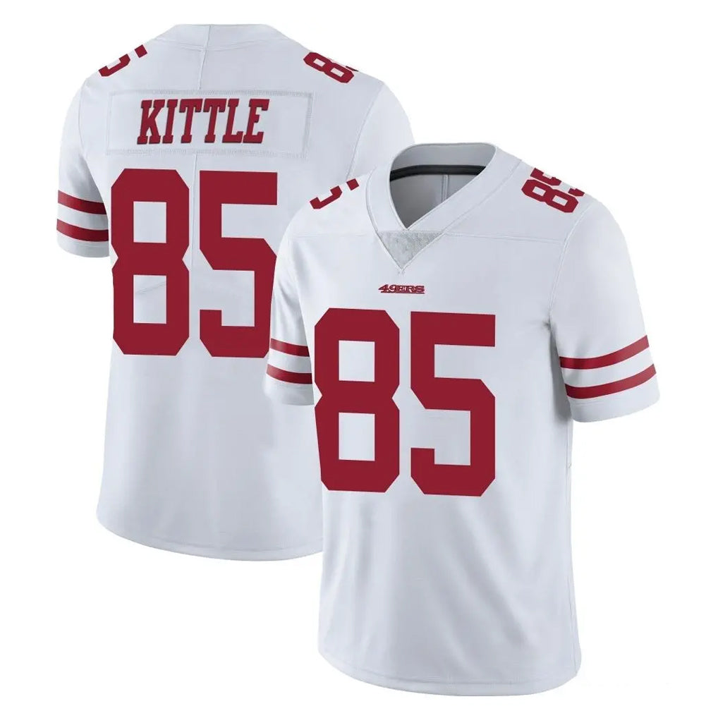 harde SF.49ers #85 George Kittle Player White Limited Vapor Untouchable Home Game Stitched Jerseys