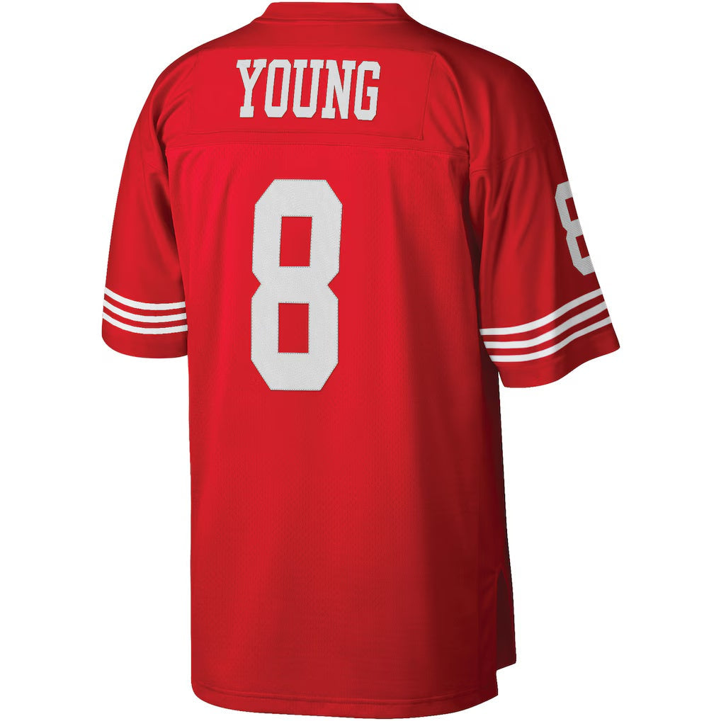harde SF.49ers #8 Steve Young Mitchell & Ness Scarlet Legacy Replica Stitched Jerseys