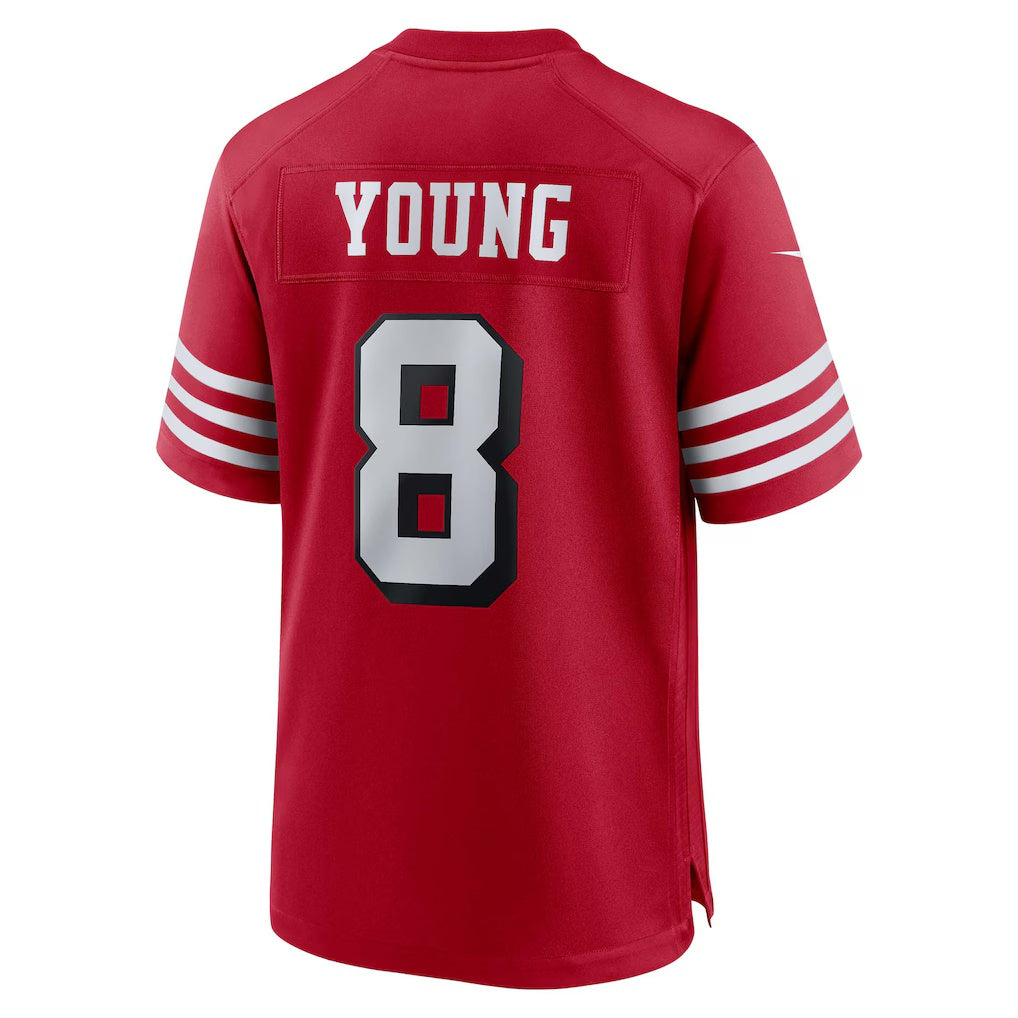 harde SF.49ers #8 Steve Young Scarlet Retired Player Alternate Game Stitched Jerseys