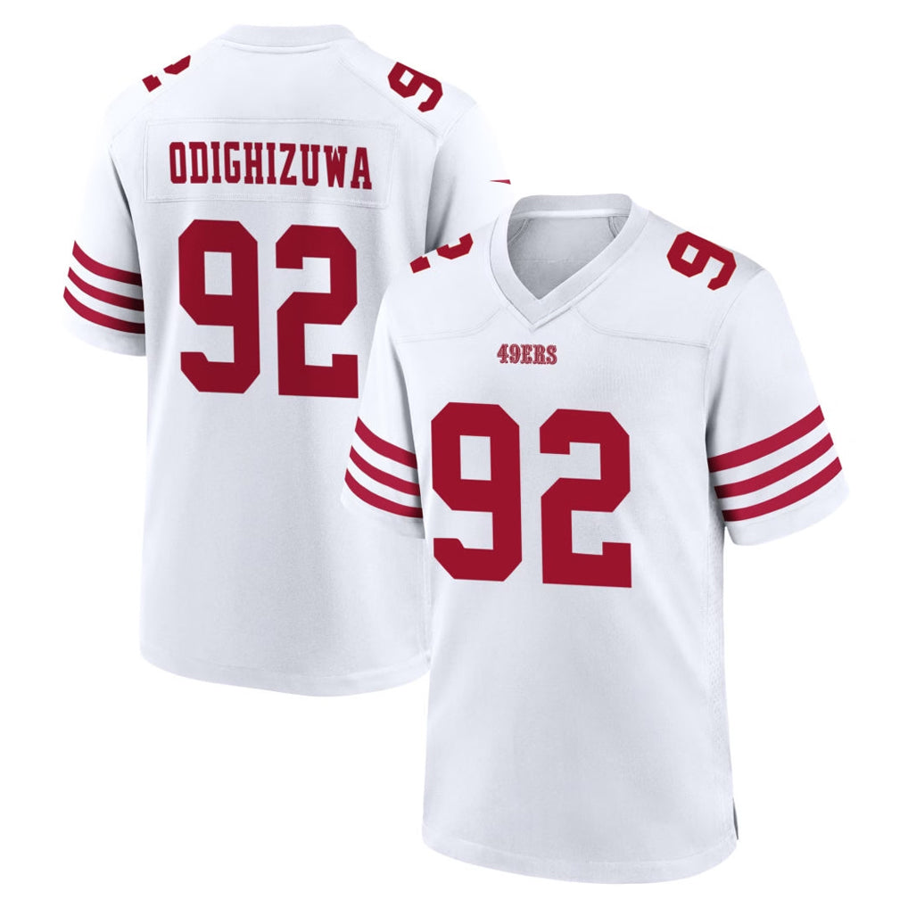 harde SF.49ers #92 Osa Odighizuwa Player White Game Home Stitched Jerseys