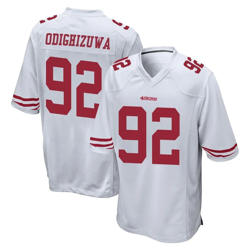 harde SF.49ers #92 Osa Odighizuwa Player White Home Game Stitched Jerseys