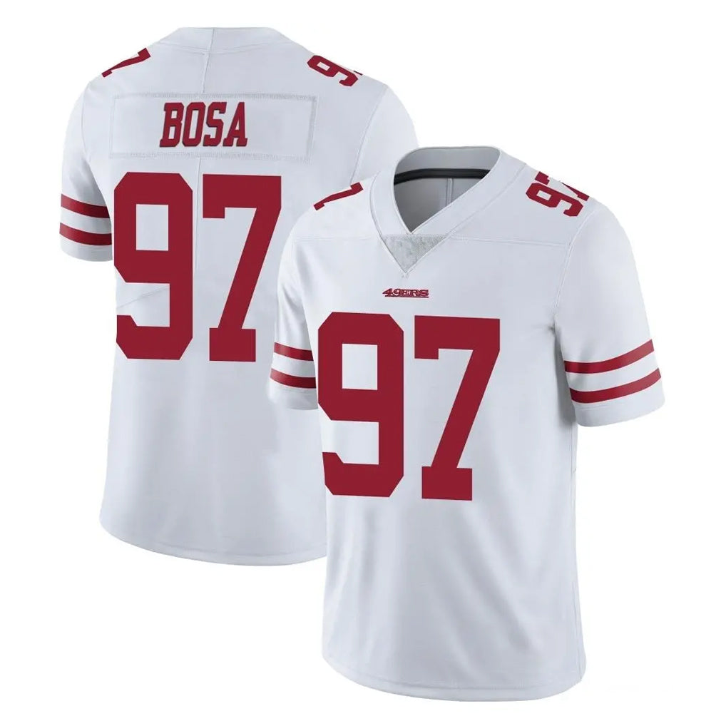 harde SF.49ers #97 Nick Bosa Player White Limited Vapor Untouchable Home Game Stitched Jerseys