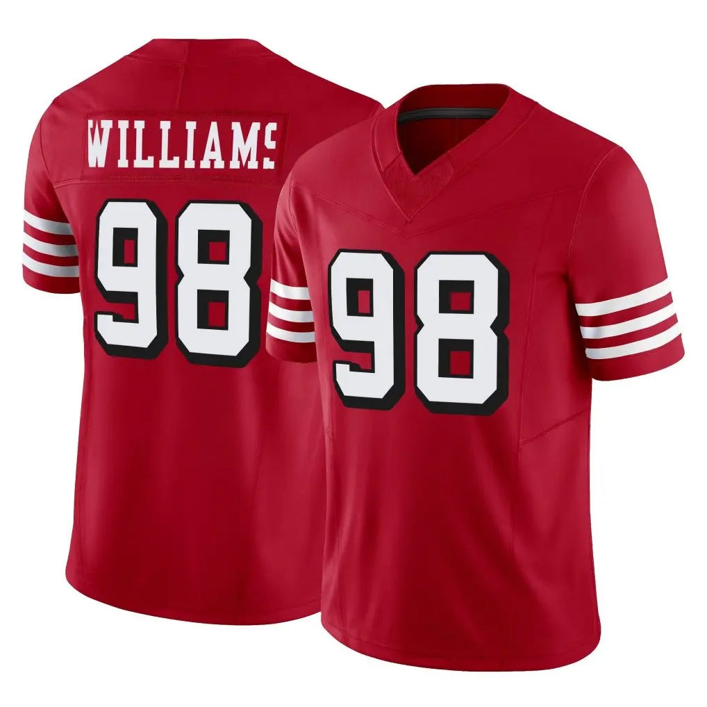 harde SF.49ers #98 Mykel Williams Player Red Limited Alternate Vapor F.U.S.E. Home Game Stitched Jerseys