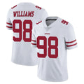 harde SF.49ers #98 Mykel Williams Player White Limited Vapor Untouchable Home Game Stitched Jerseys