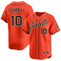 harde SF.Giants #10 Casey Schmitt Player Orange Home Limited Stitched Jerseys