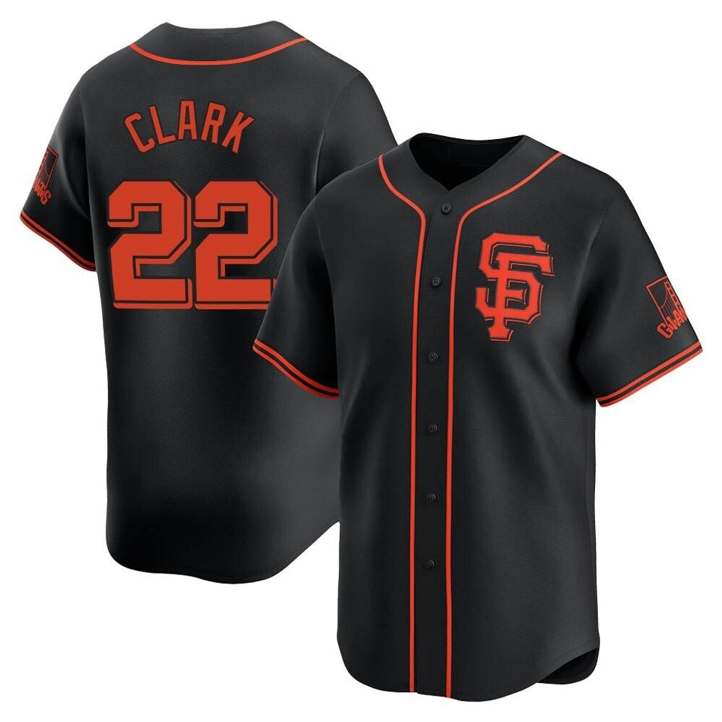 harde SF.Giants #22 Will Clark Player Black 2026 Home Limited Stitched Jerseys