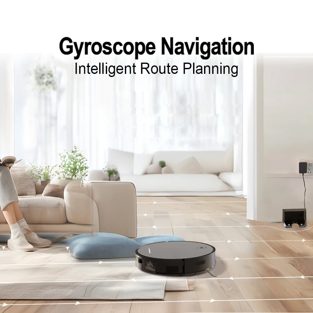 Robot Vacuum Cleaner Combo and Mop 6000PA Strong Suction  Robotic App& Remote Control Self-Charging Smart Mapping for Pet Hair