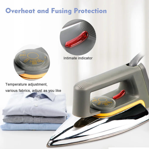 2026 Upgraded 1000W High-power Electric Iron 220V Home Travel Portable Stainless Steel Base Plate Clothing Iron