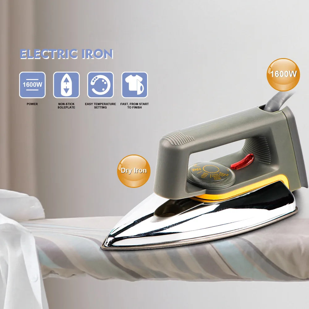 2026 Upgraded 1000W High-power Electric Iron 220V Home Travel Portable Stainless Steel Base Plate Clothing Iron