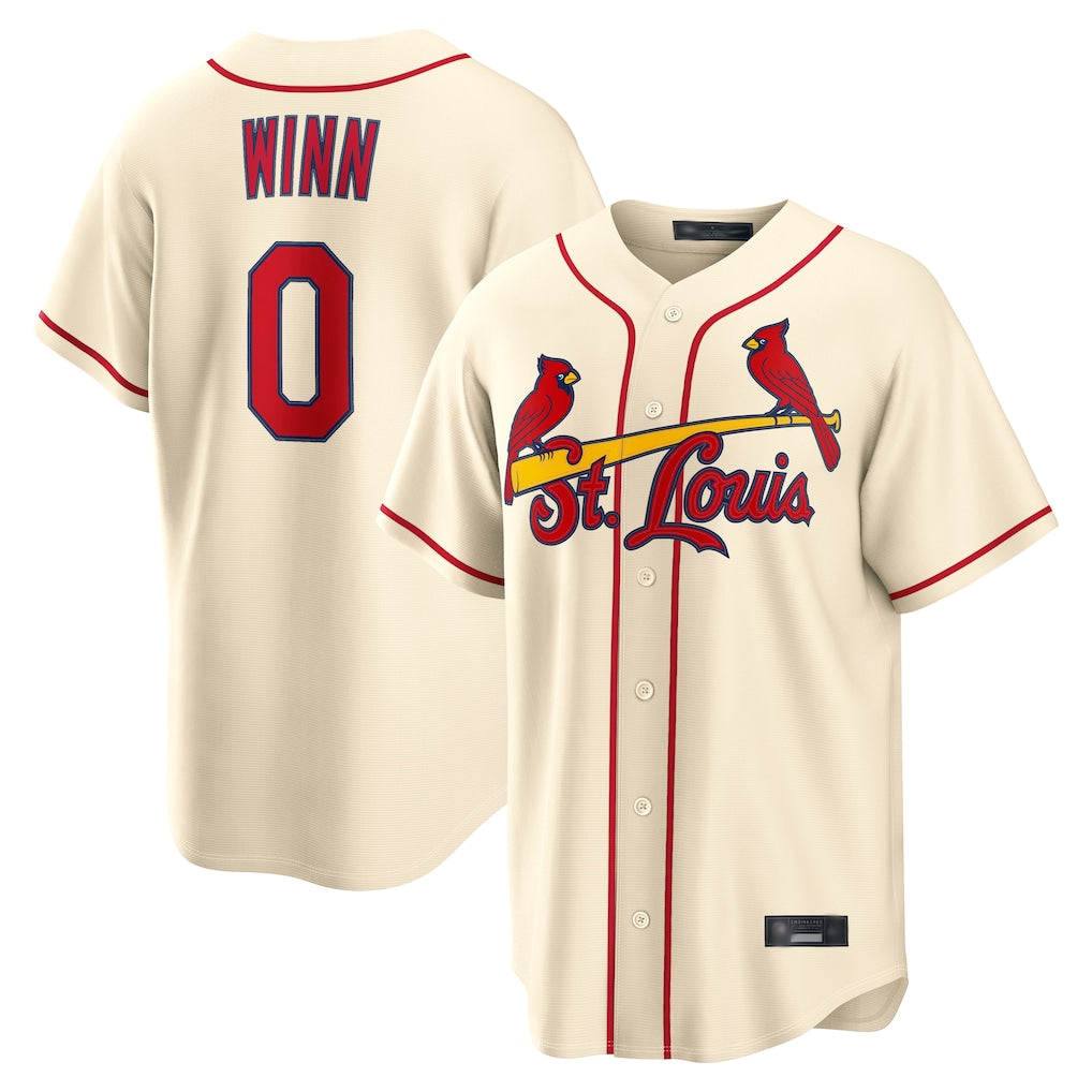 harde St. Louis Cardinals #0 Masyn Winn Player Cream Home Game Stitched Jerseys
