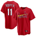 harde St. Louis Cardinals #11 Victor Scott II Player Red Home Game Stitched Jerseys