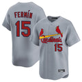 harde St. Louis Cardinals #15 Jose Fermin Player Gray Home Limited Stitched Jerseys