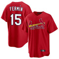 harde St. Louis Cardinals #15 Jose Fermin Player Red Home Game Stitched Jerseys