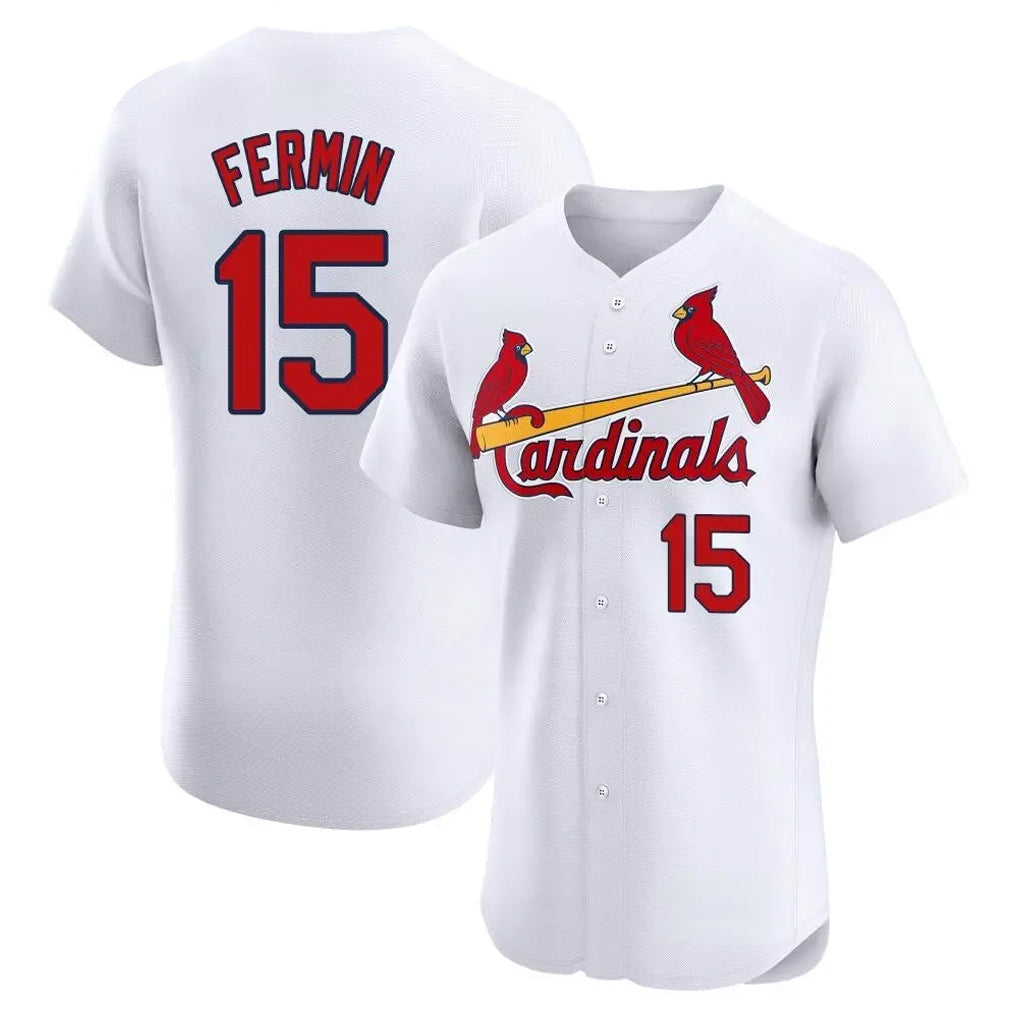 harde St. Louis Cardinals #15 Jose Fermin Player White Home Limited Elite Stitched Jerseys