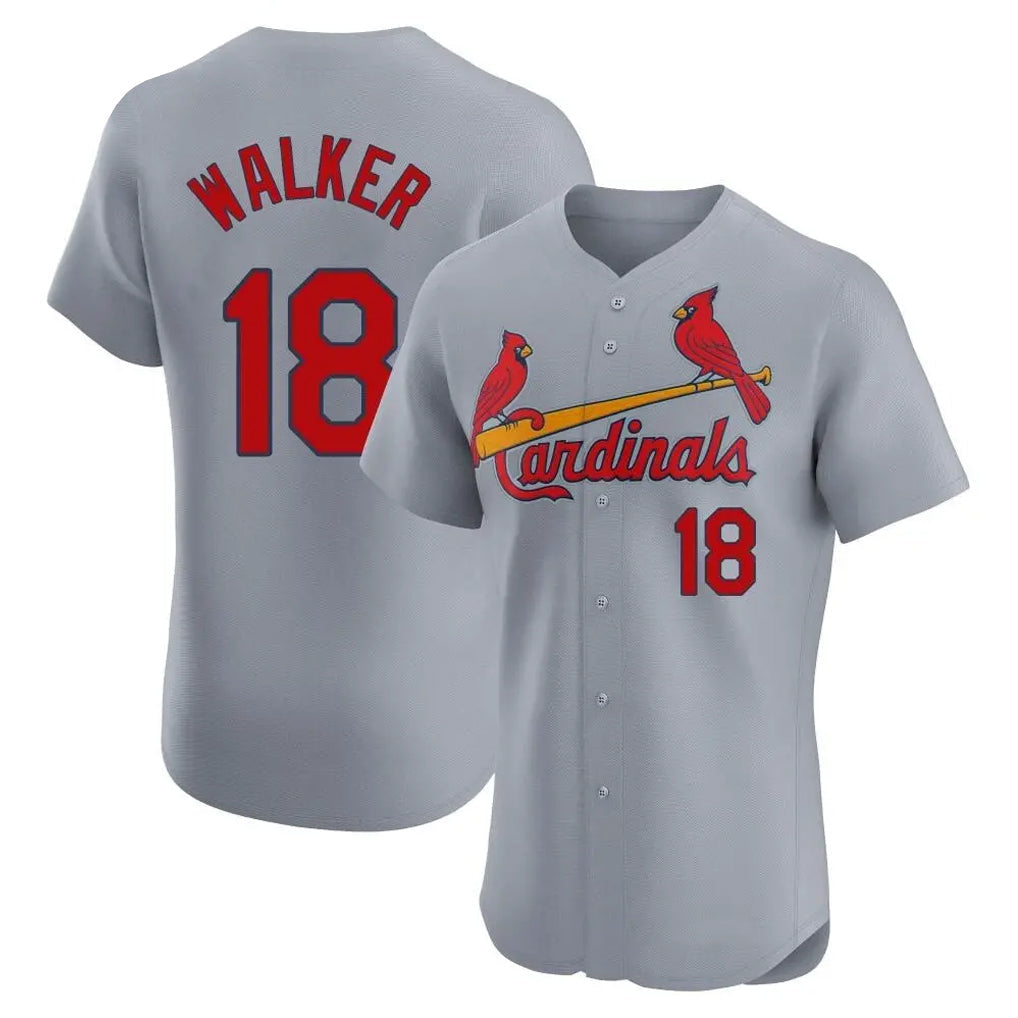 harde St. Louis Cardinals #18 Jordan Walker Player Gray Home Limited Elite Stitched Jerseys
