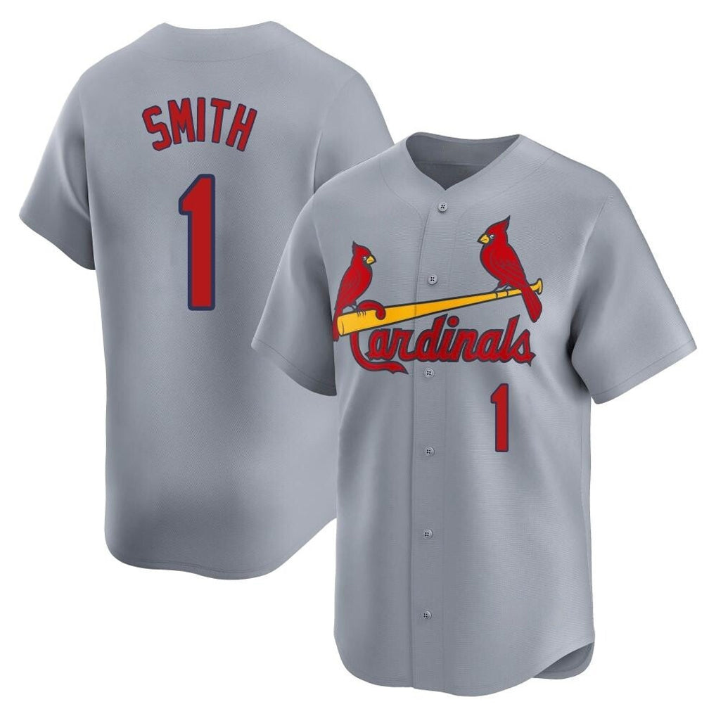 harde St. Louis Cardinals #1 Ozzie Smith Player Gray Home Limited Stitched Jerseys