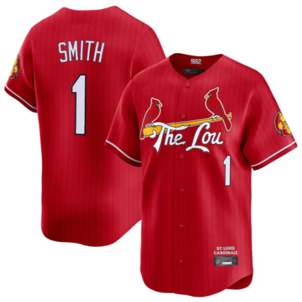 harde St. Louis Cardinals #1 Ozzie Smith Player Red City Connect Limited Stitched Jerseys