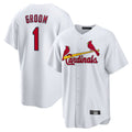 harde St. Louis Cardinals #1 Ozzie Smith Player White Home Game Stitched Jerseys