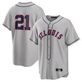 harde St. Louis Cardinals #21 Lars Nootbaar Player Gray Classic Replica Game Stitched Jerseys