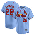 harde St. Louis Cardinals #28 Nolan Arenado Player Light Blue Home Limited Stitched Jerseys