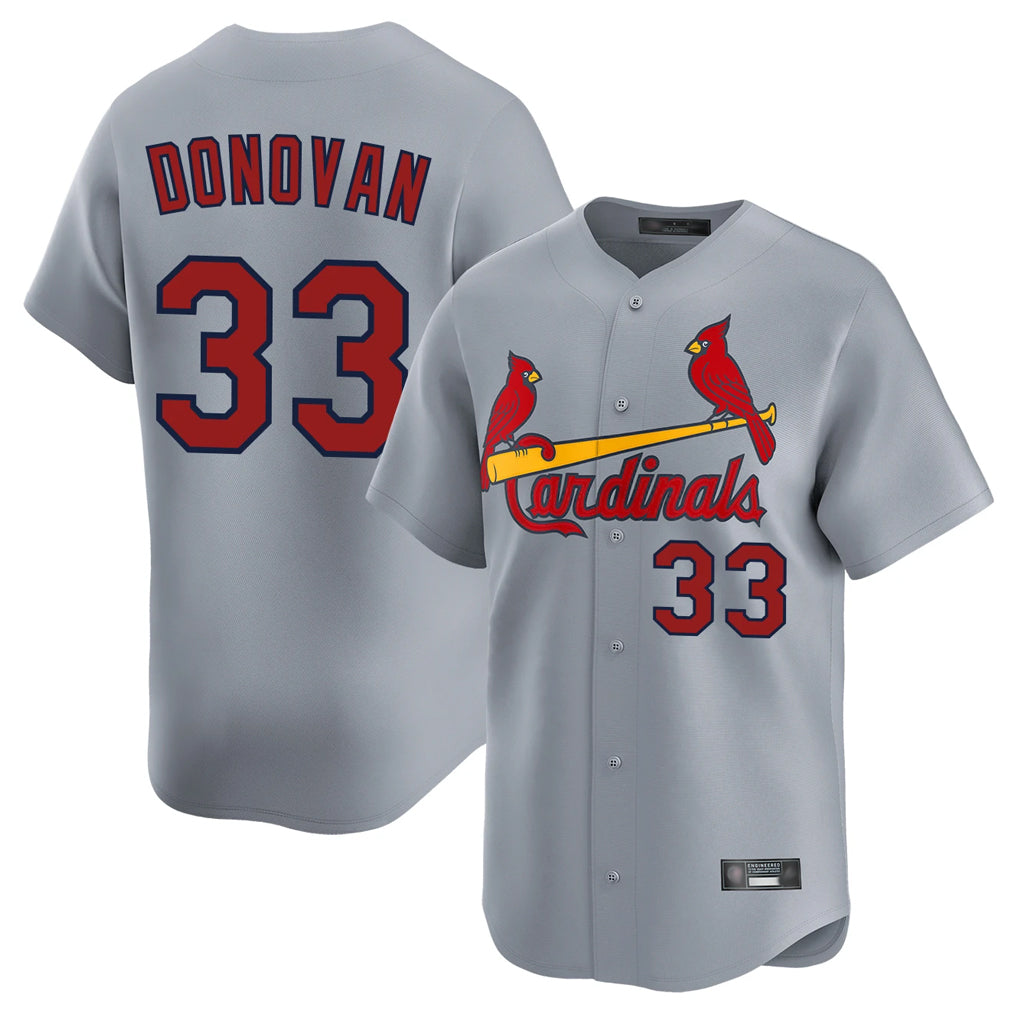 harde St. Louis Cardinals #33 Brendan Donovan Player Gray Home Limited Stitched Jerseys