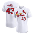 harde St. Louis Cardinals #43 Pedro Pages Player White Home Limited Elite Stitched Jerseys