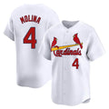 harde St. Louis Cardinals #4 Yadier Molina Player White Home Limited Stitched Jerseys