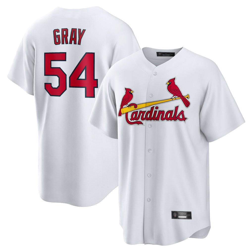 harde St. Louis Cardinals #54 Sonny Gray Player White Home Game Stitched Jerseys