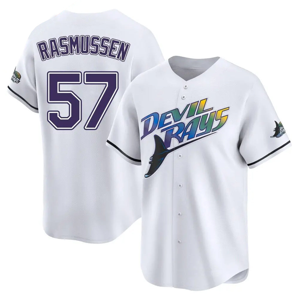 harde TB.Rays #57 Drew Rasmussen Player White City Connect Home Stitched Jerseys