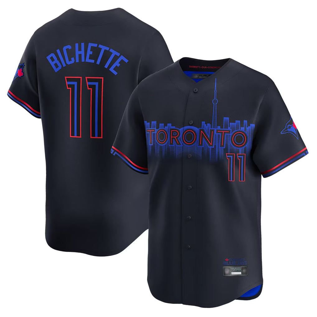 harde T.Blue Jays #11 Bo Bichette Player Black City Connect Limited Home Stitched Jerseys