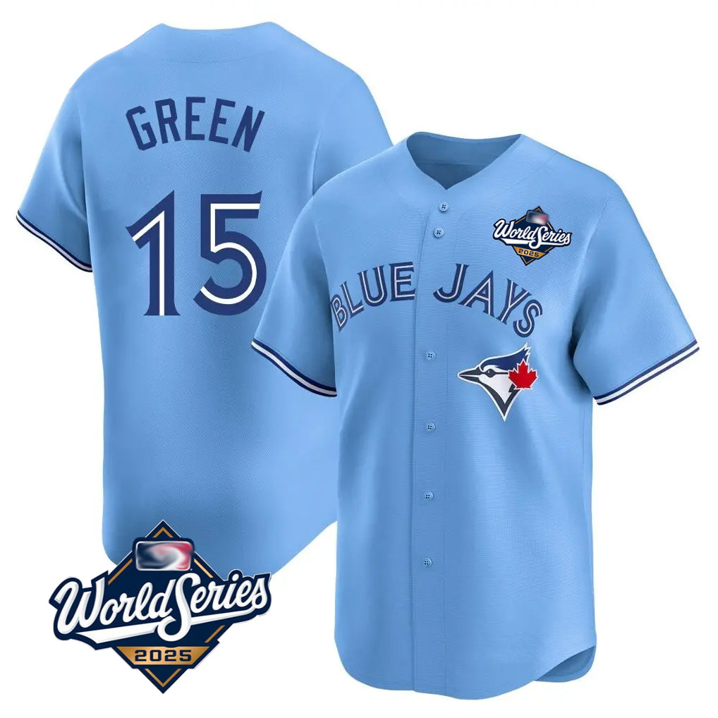 harde T.Blue Jays #15 Chad Green Player Blue 2025 World Series Game Stitched Jerseys