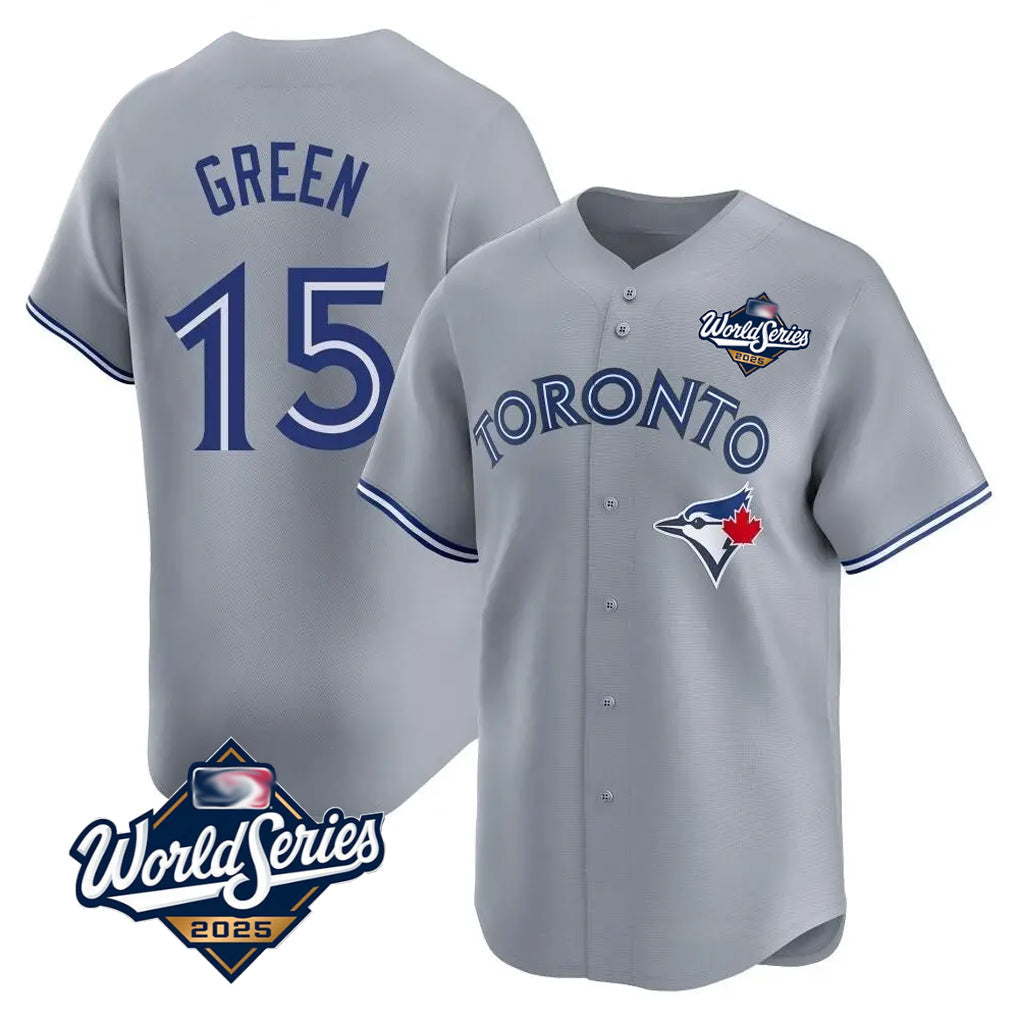 harde T.Blue Jays #15 Chad Green Player Gray 2025 World Series Home Limited Stitched Jerseys