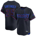 harde T.Blue Jays #25 Anthony Santander Player Black&Blue City Connect Limited Stitched Jerseys