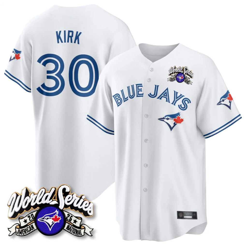 harde T.Blue Jays #30 Alejandro Kirk Player White 2025 American League All Stitched Jerseys