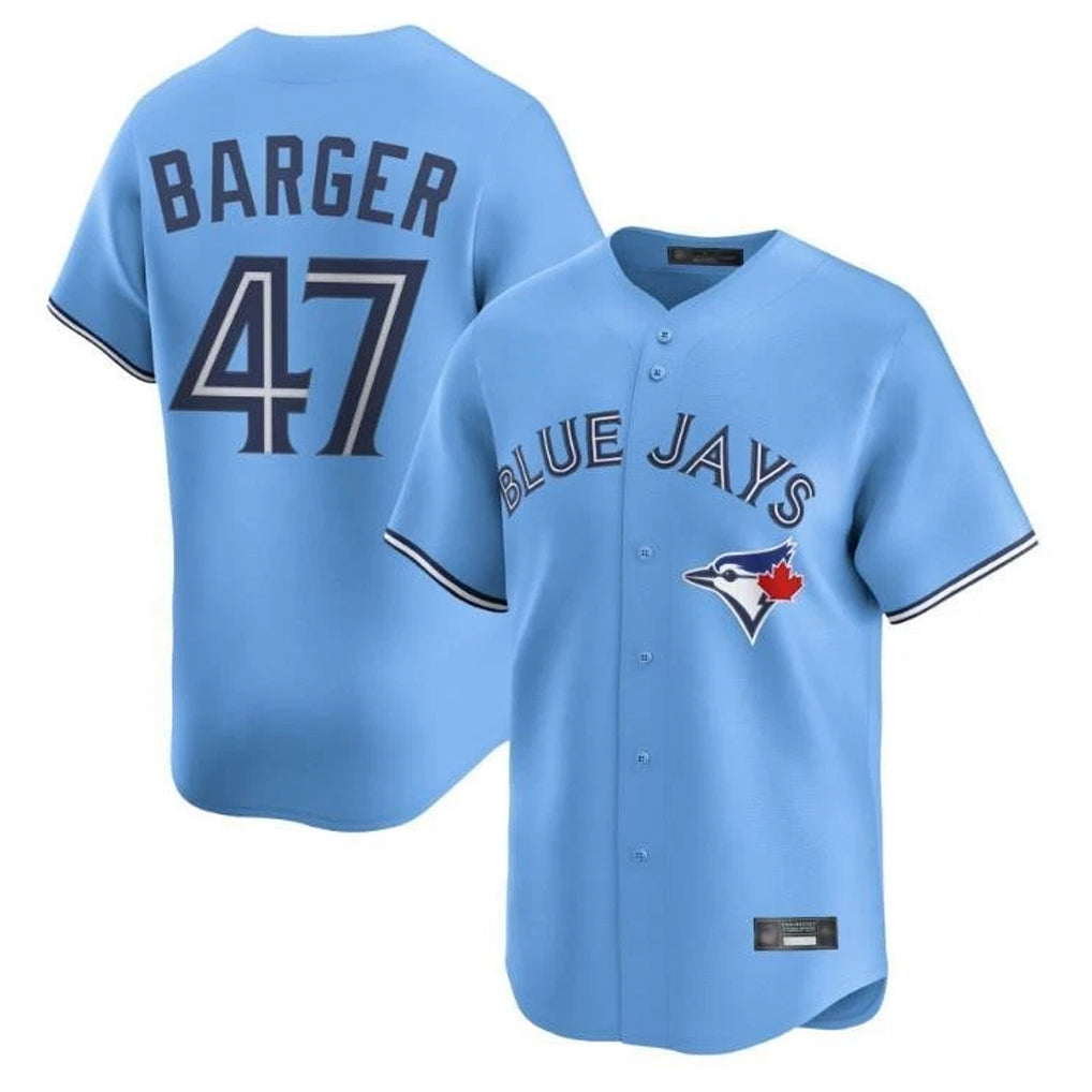 harde T.Blue Jays #47 Addison Barger Player Blue Replica Stitched Jerseys