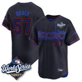 harde T.Blue Jays #57 Shane Bieber Player Black 2025 World Series City Connect All Stitched Jerseys