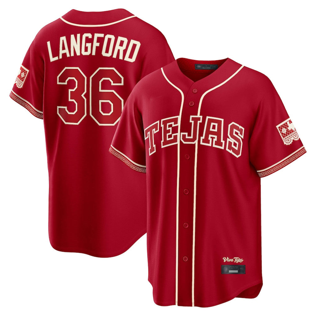 harde T.Rangers #36 Wyatt Langford Player Red 2026 City Connect Limited Stitched Jerseys