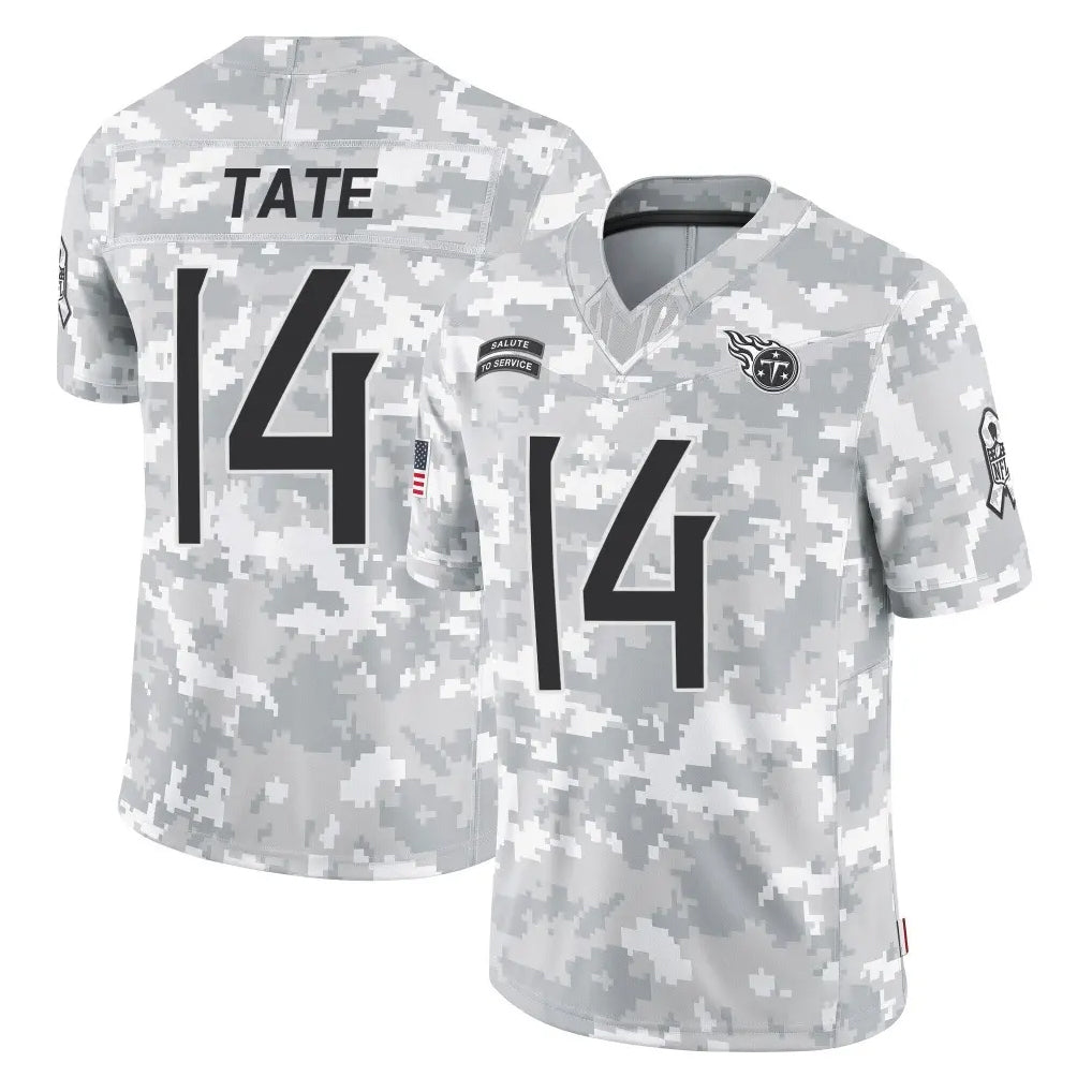 harde T.Titans #14 Carnell Tate Player Arctic Camo Limited Salute to Service Home Game Stitched Jerseys
