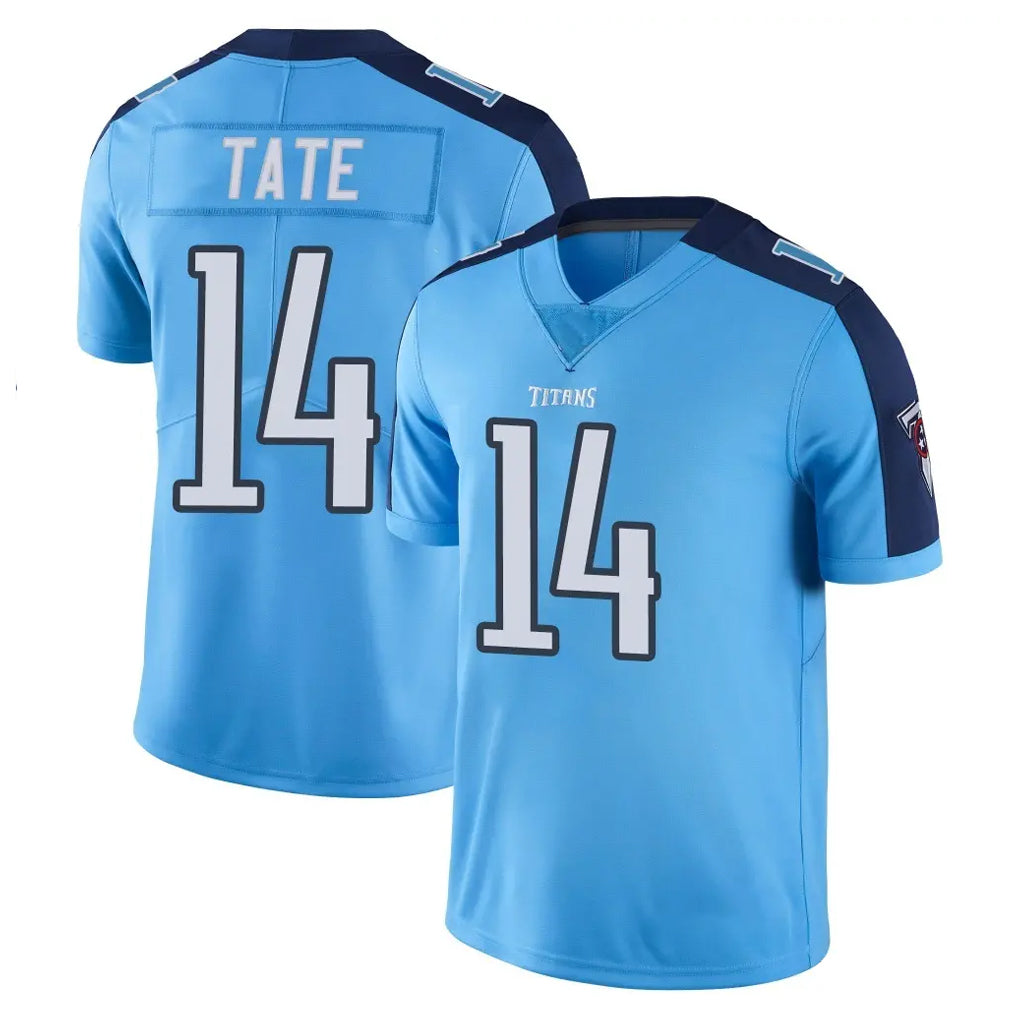 harde T.Titans #14 Carnell Tate Player Light Blue Limited Color Rush Home Game Stitched Jerseys